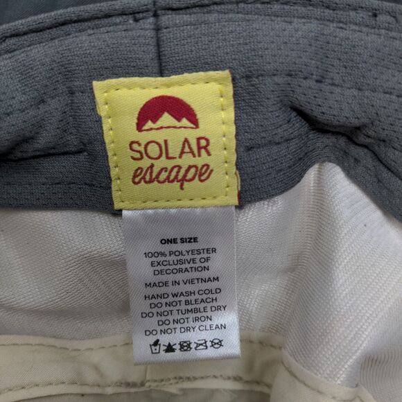 Solar Escape Women's Wide Brim Sun Hat Tan OS Drawstring 100% Polyester - Picture 10 of 10